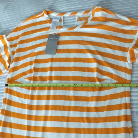 Madeleine Orange striped Dress - Picture 8 of 10
